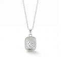 Memento - Briljante Moissanite Hanger in Pavé Halo Ontwerp