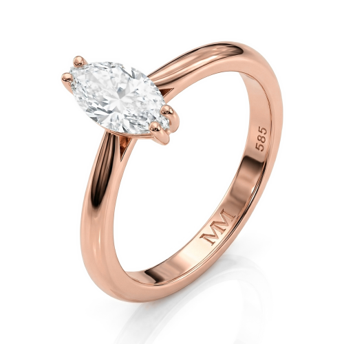 Liana - Marquise Solitair Moissanite Ring