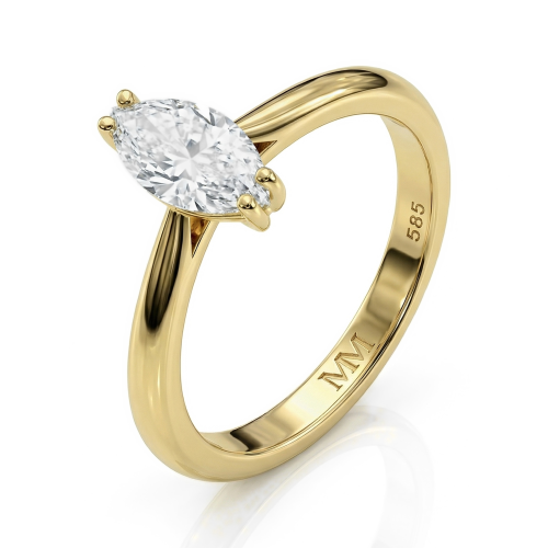 Liana - marquise moissanite solitair ring