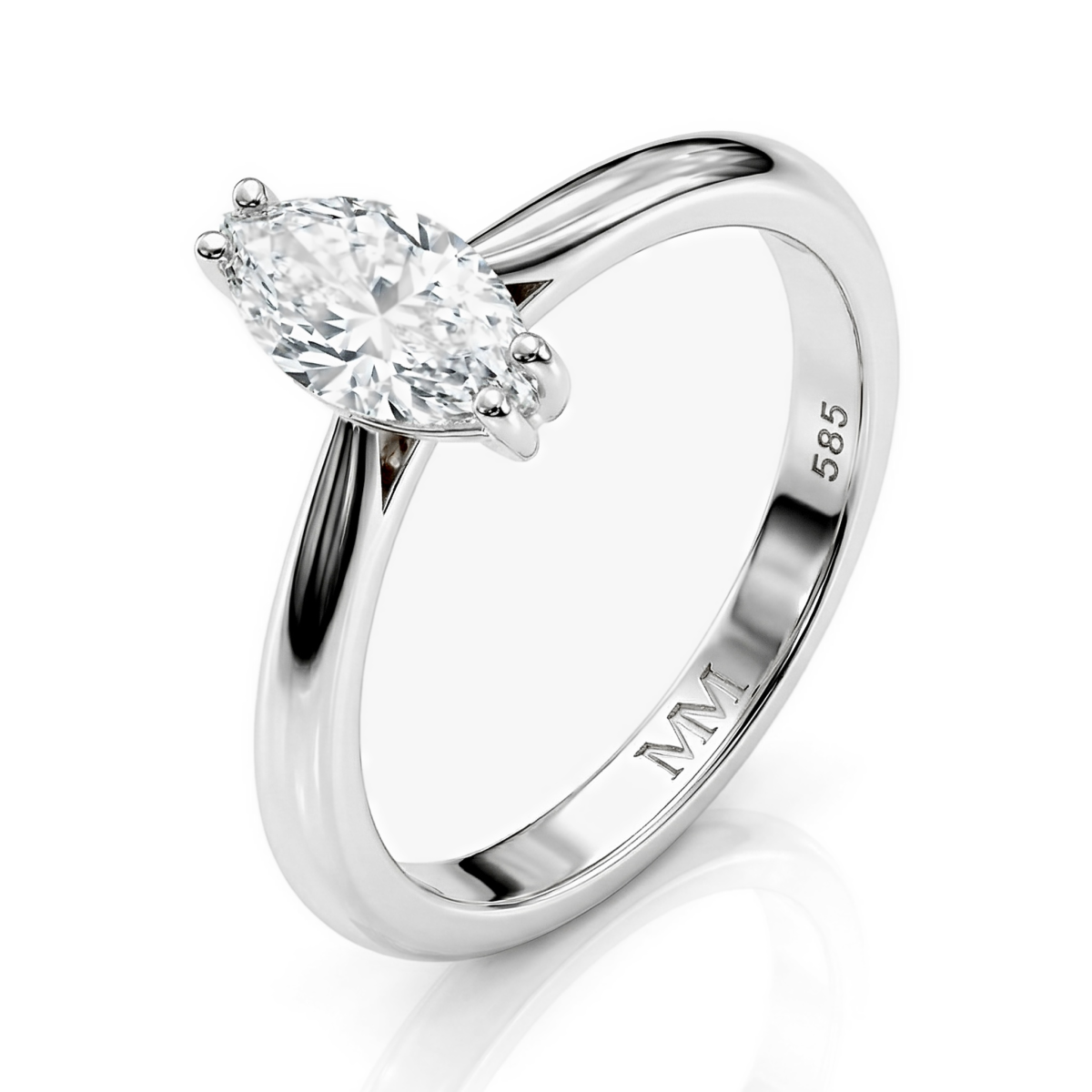 Liana - Marquise Solitaire Moissaniet Ring