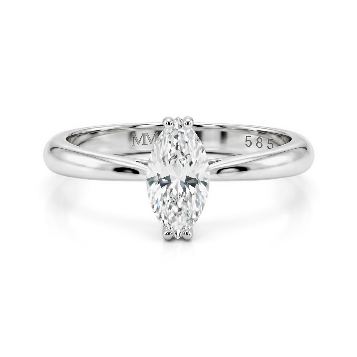 Liana - Marquise Solitaire Moissaniet Ring