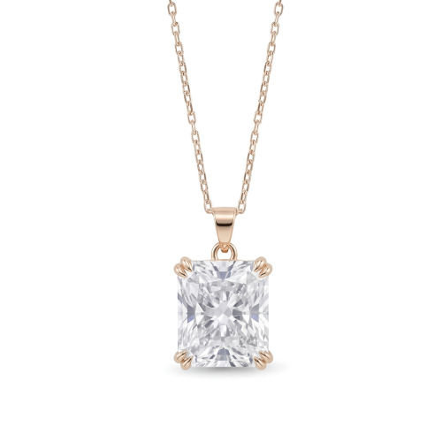 Quadra - klassieke radiant moissanite solitair hanger