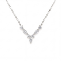 Adelina - Elegante Moissanite Halsketting met Marquise Accenten