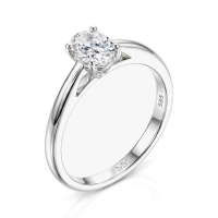 Eloise - Ovaal Solitair Moissanite Ring