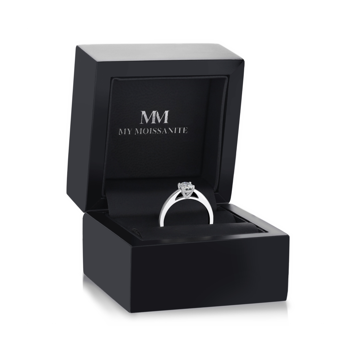Eloise - Ovaal Solitair Moissanite Ring