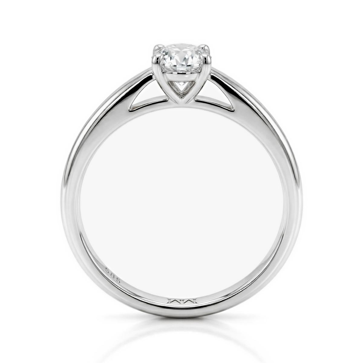 Eloise - Ovaal Solitair Moissanite Ring
