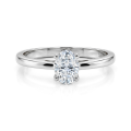 Eloise - Ovaal Solitair Moissanite Ring