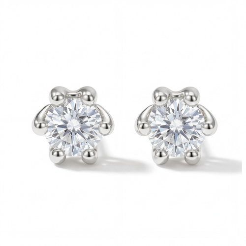 Zephyra - Elegante Moissanite Oorknopjes met Schroefsluiting