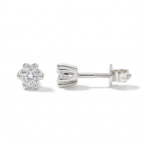 Zephyra - Elegante Moissanite Oorknopjes met Schroefsluiting