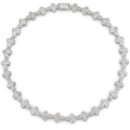 Virtuoso - Smaragd Geslepen Moissanite Pavé Kruis Schakelketting Met Statement Sluiting