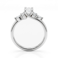 Olivette - Ovaal Geslepen Moissanite Verlovingsring met Marquise Zijstenen