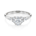 Olivette - Ovaal Geslepen Moissanite Verlovingsring met Marquise Zijstenen