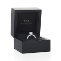Amoretta - Hart Geslepen Moissanite Verlovingsring Met Pavé Schouders