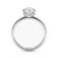 Amoretta - Hart Geslepen Moissanite Verlovingsring Met Pavé Schouders