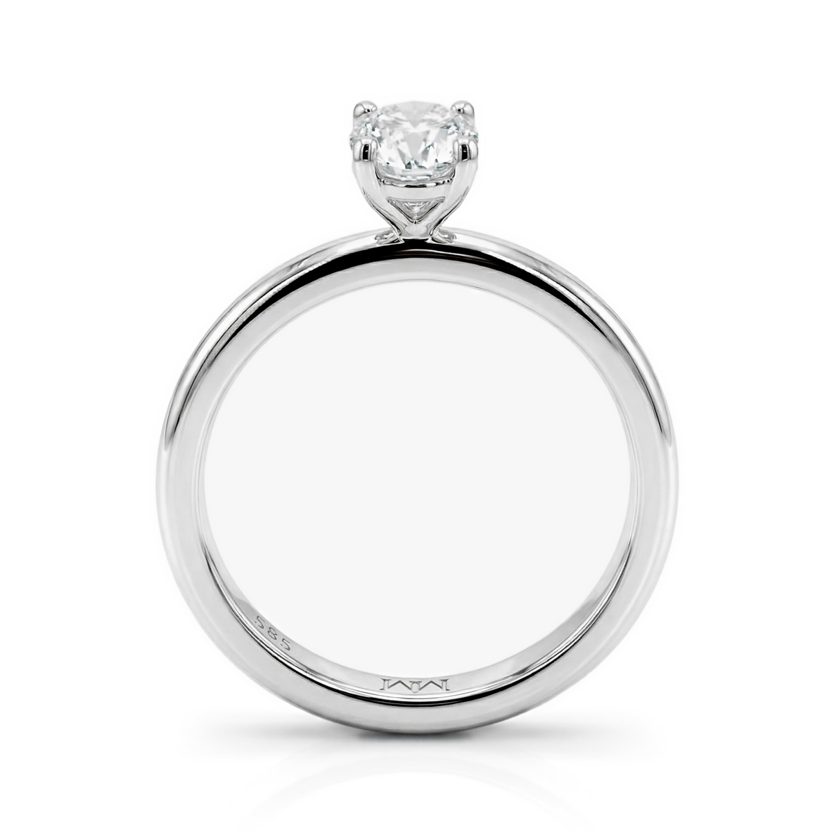 Ovalique - Klassieke Ovale Solitaire Moissanite Verlovingsring