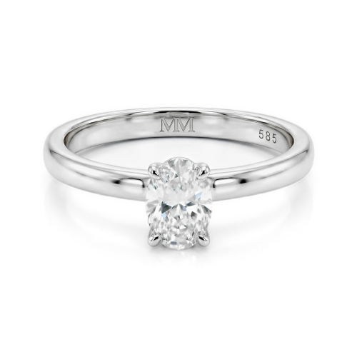 Ovalique - Klassieke Ovale Solitaire Moissanite Verlovingsring