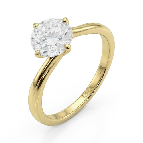 Circline - klassieke ronde moissanite solitair verlovingsring