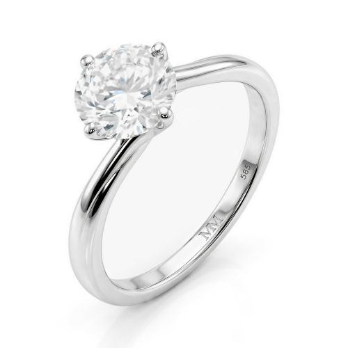 Circline - Klassieke Ronde Moissanite Solitaire Verlovingsring