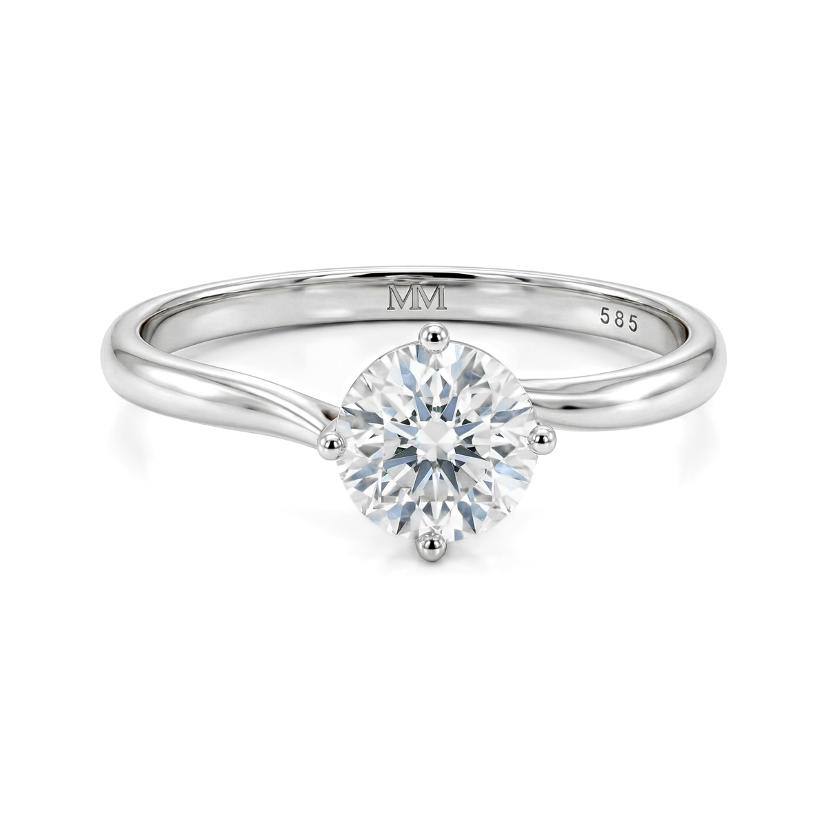 Circline - Klassieke Ronde Moissanite Solitaire Verlovingsring