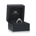 Ovalea - Ovaal Geslepen Moissanite Ring met Halo Pavé Ontwerp