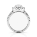 Ovalea - Ovaal Geslepen Moissanite Ring met Halo Pavé Ontwerp