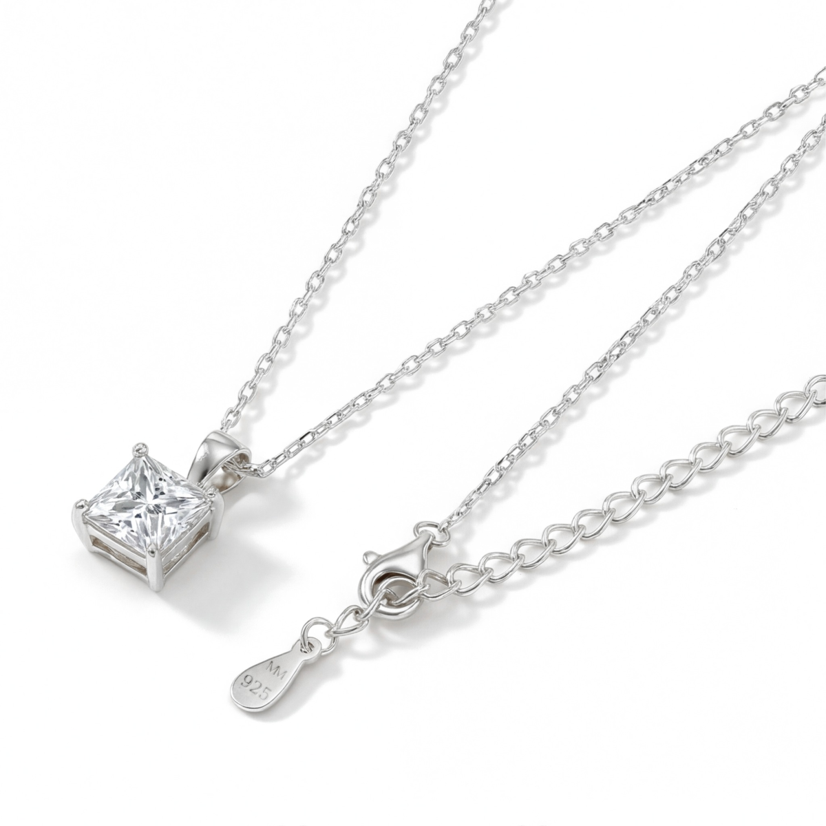 Regent - Princess Geslepen Moissanite Solitaire Hanger