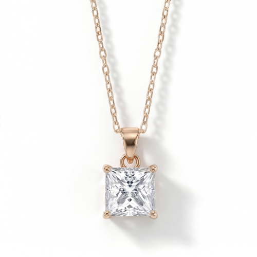 Regent - princess cut moissanite solitair hanger