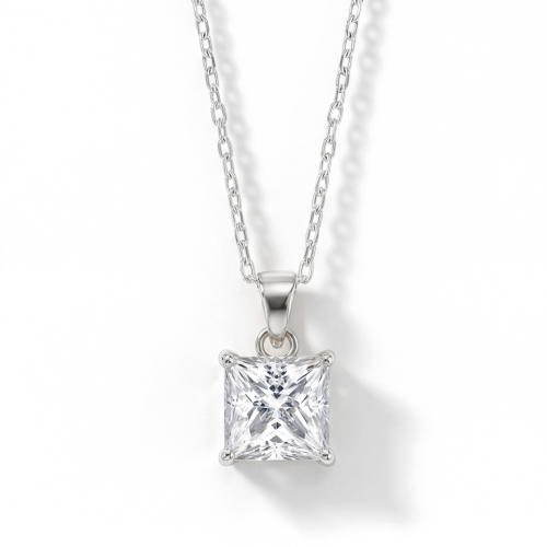 Regent - princess cut moissanite solitair hanger