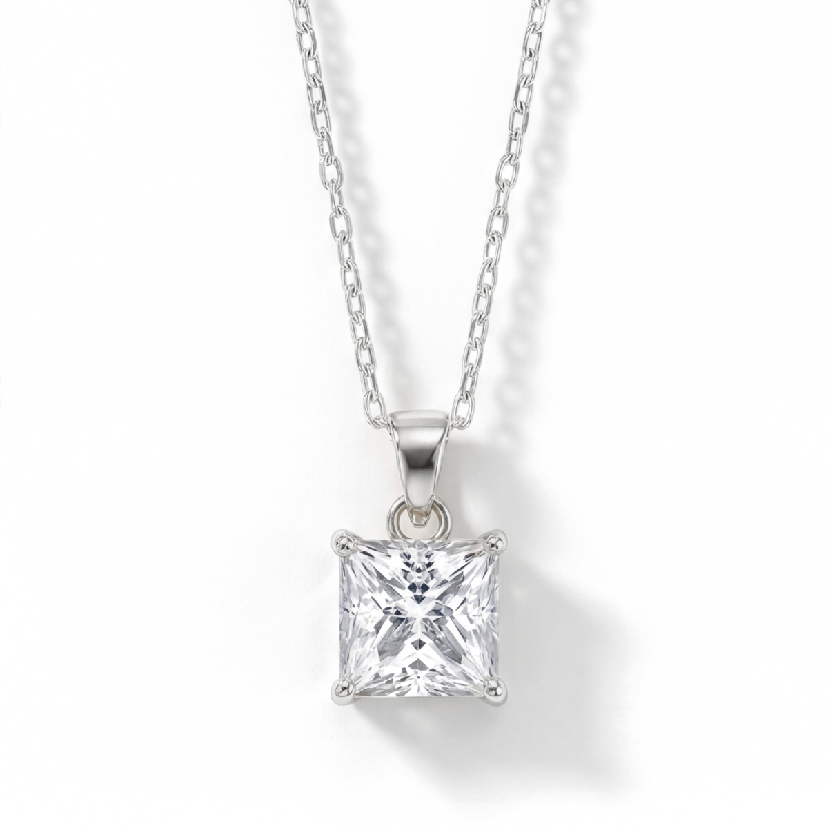 Regent - Princess Geslepen Moissanite Solitaire Hanger