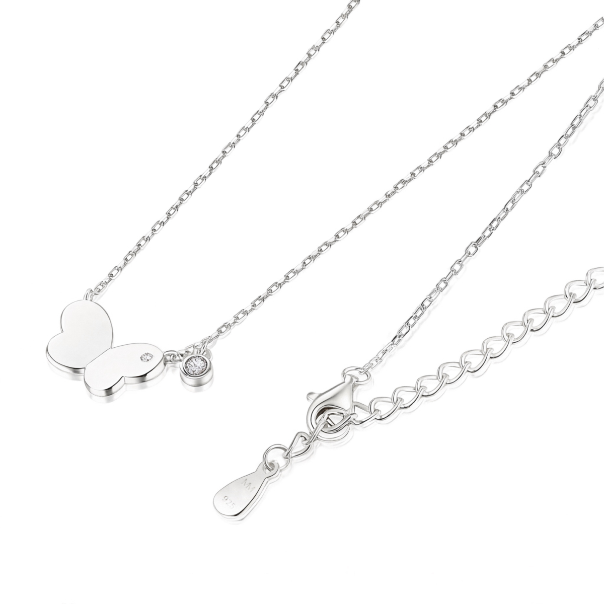 Papillia - Vlinder Bedel Ketting Met Moissanite Accenten