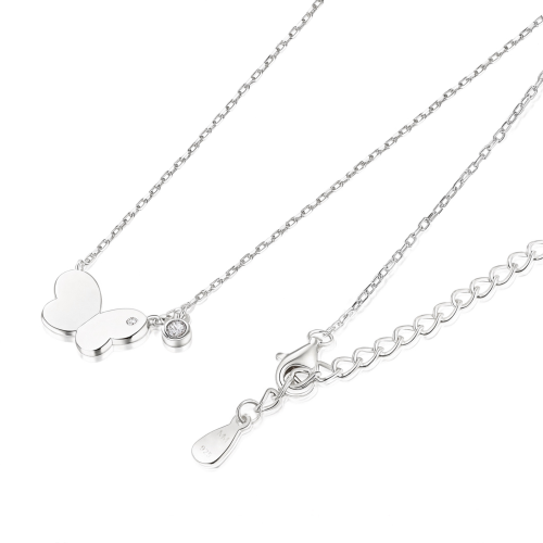 Papillia - Vlinder Bedel Ketting Met Moissanite Accenten