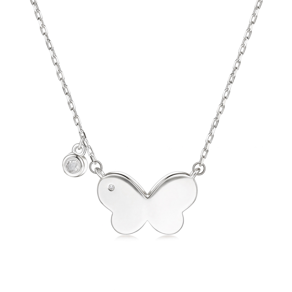 Papillia - Vlinder Bedel Ketting Met Moissanite Accenten