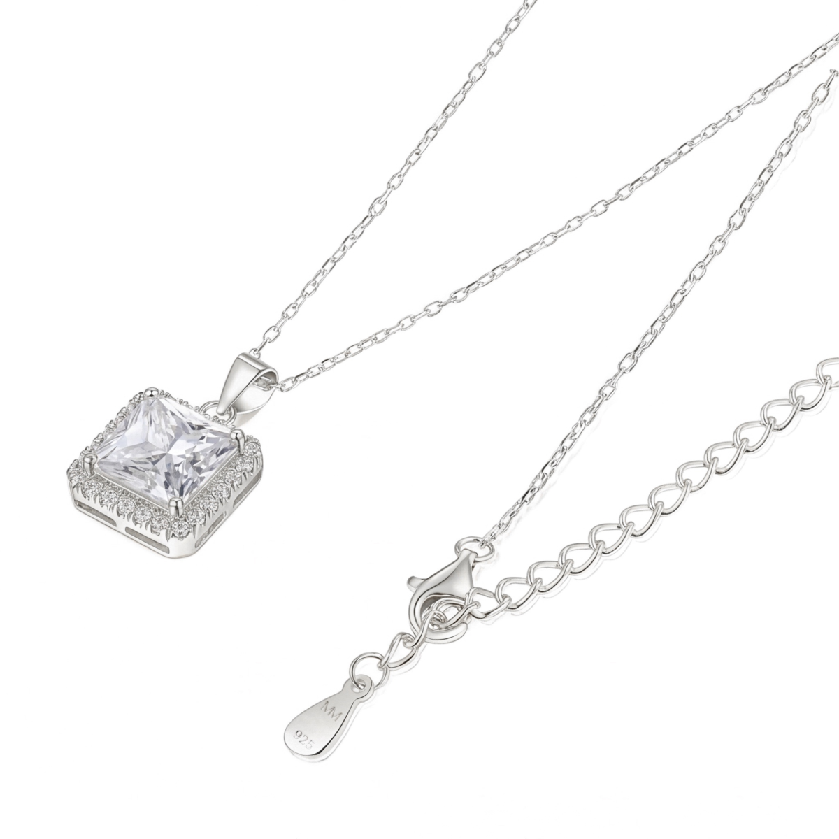 Radiance - Princess Cut Halo Moissanite Hanger