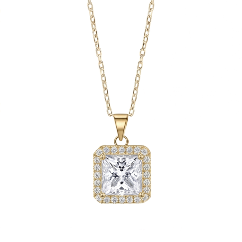 Radiance - Princess Cut Halo Moissanite Hanger