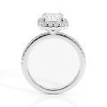 Esmeralda - Smaragd Halo Moissanite Ring Met Zijstenen
