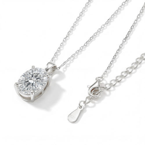 Ovaluxe - Ovaal Moissanite Hanger met Elegant Vier-Pootontwerp