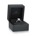 Mirabelle - Radiant Geslepen Moissanite Solitaire Ring met Mandzetting en Hidden Halo