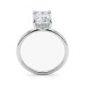 Mirabelle - Radiant Geslepen Moissanite Solitaire Ring met Mandzetting en Hidden Halo