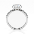 Glimmerette - Luxe Halo Moissanite Ring Met Pavé Accenten