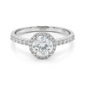 Glimmerette - Luxe Halo Moissanite Ring Met Pavé Accenten