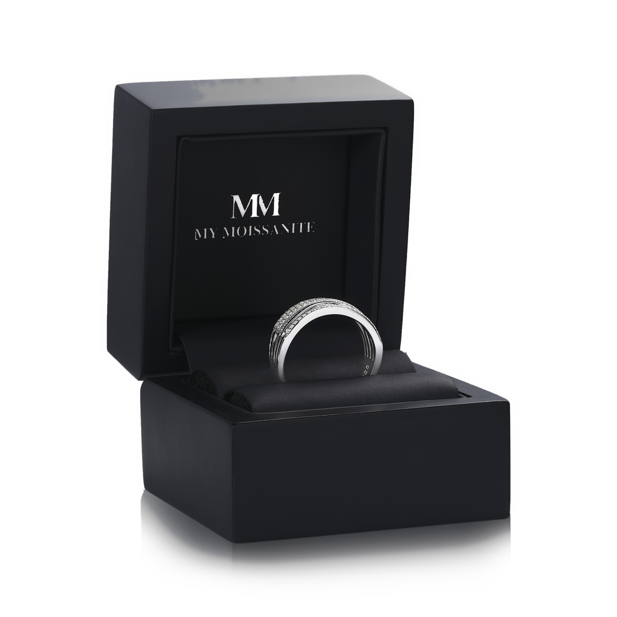 Estrella - Moissanite Cross-Over Lijnen Ring