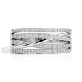 Estrella - Moissanite Cross-Over Lijnen Ring