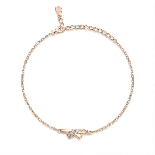 Halcyon - Moissanite Crescent Armband Met Pavézetting