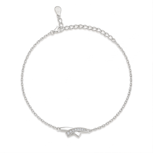 Halcyon - Moissanite Crescent Armband Met Pavézetting
