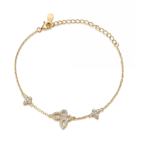 Orchidea - marquise moissanite armband met bloemmotieven
