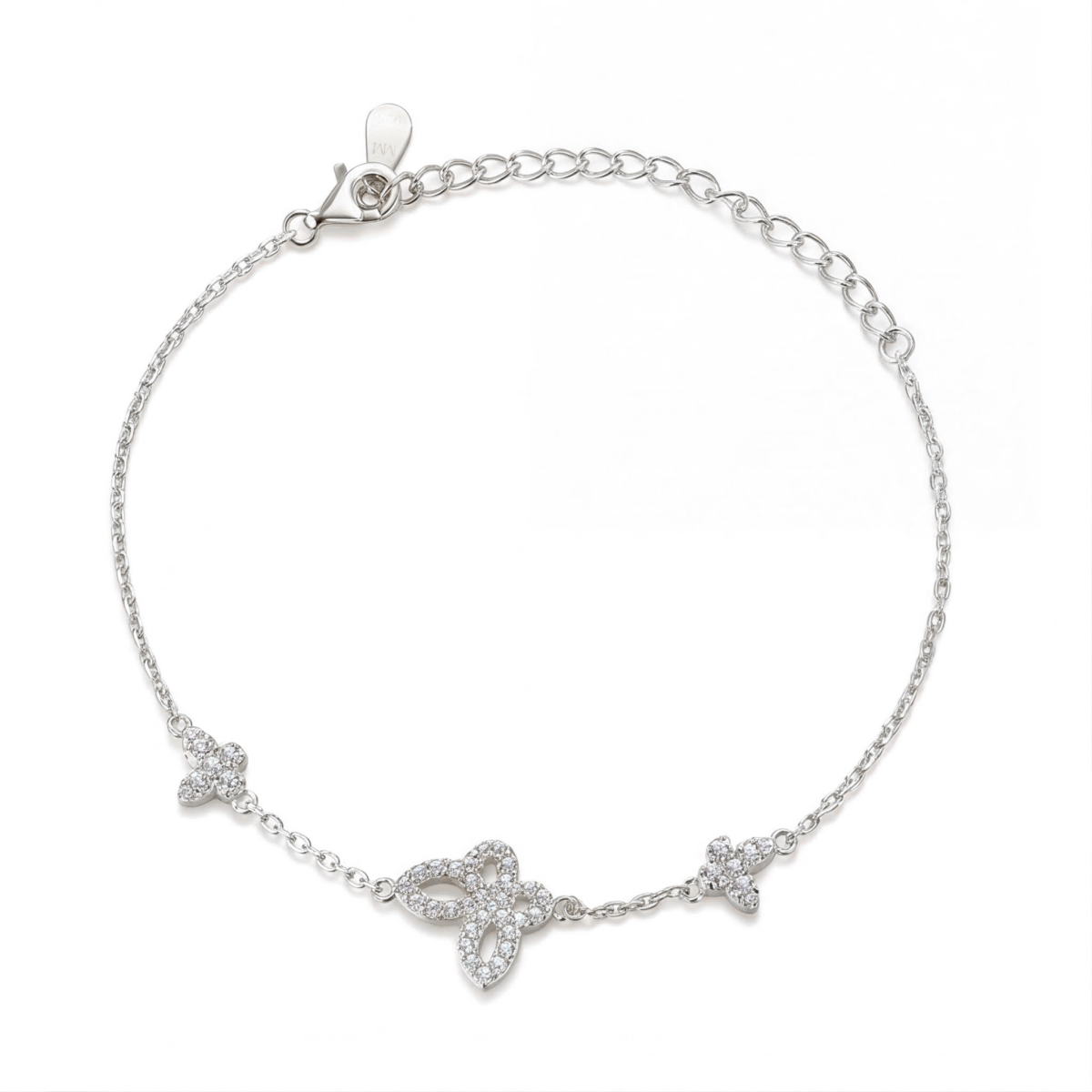Orchidea - Marquise Moissanite Armband Met Bloemmotieven