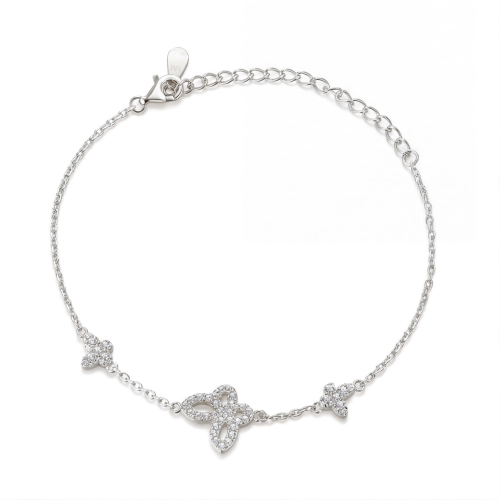 Orchidea - marquise moissanite armband met bloemmotieven