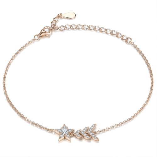 Stellaris - verstelbare moissanite stercharm armband met pavézetting