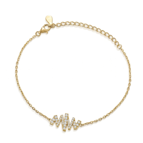 Spiralux - verstelbare moissanite armband met symboolmotief in pavézetting