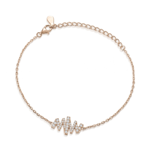Spiralux - verstelbare moissanite armband met symboolmotief in pavézetting